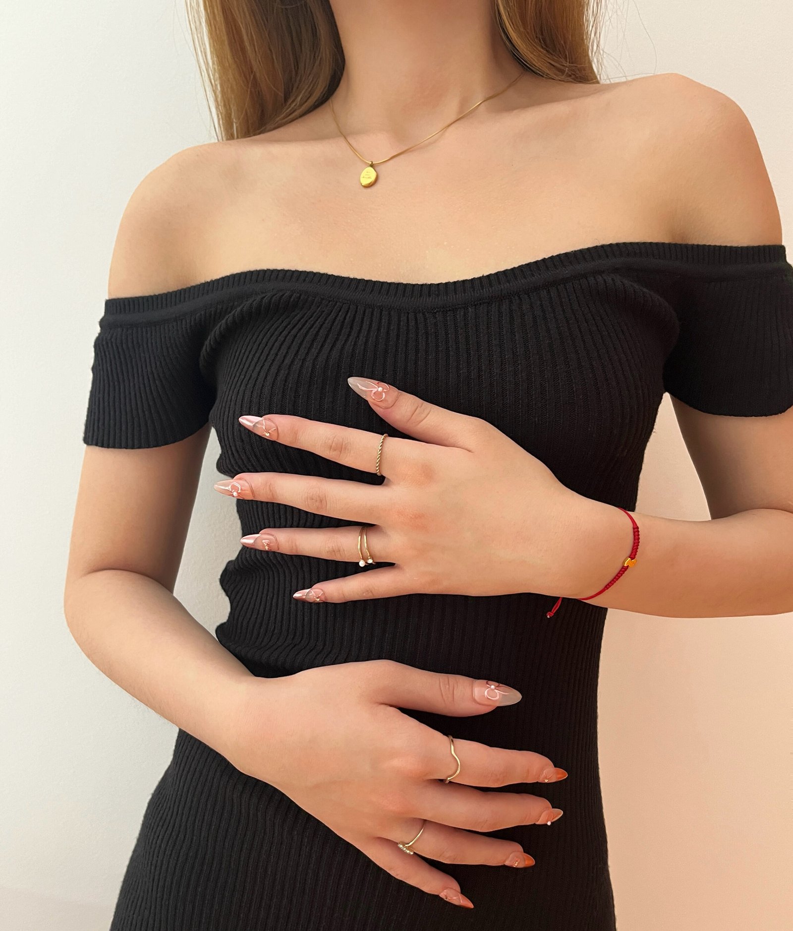 Francesas metálicas-2 Uñas postizas press on para verano clásicas